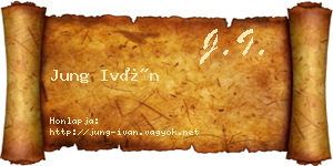 Jung Iván névjegykártya